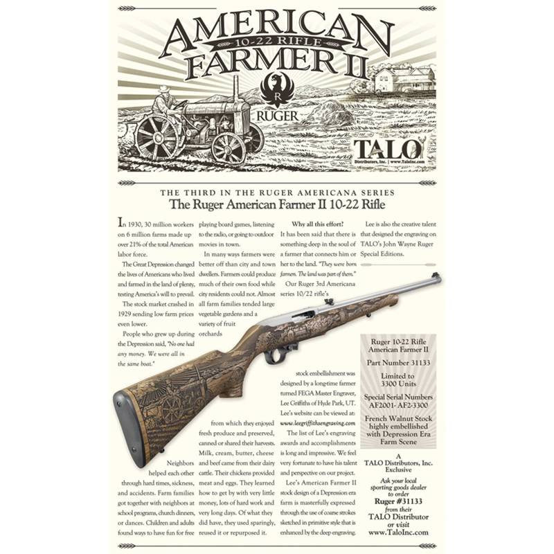 Ruger American Farmer II Tribute Limited Edition Rifle 10/22