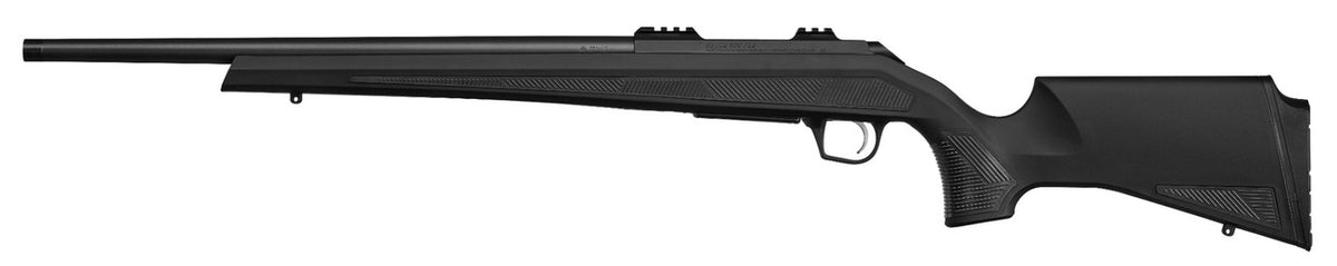 CZ-USA 07407 CZ 600 Alpha 6.5 PRC Caliber with 4+1 Capacity, 24 Threaded Barrel, Black Metal Finish, Black Fixed Soft Touch Stock & 1913 Picatinny Rail Right Hand (Full Size)