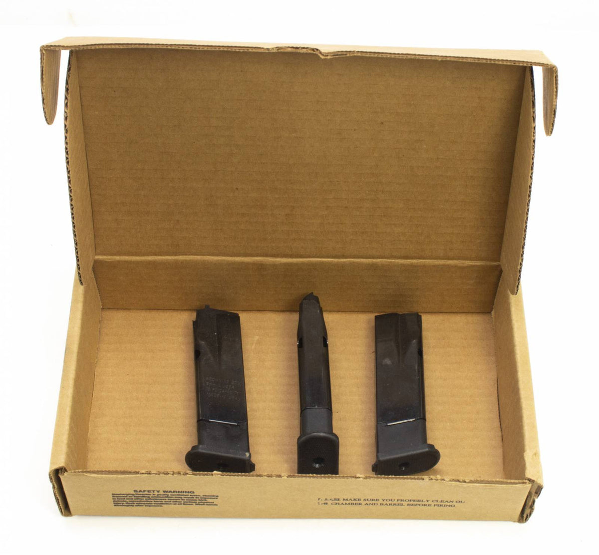 3 USED BROWNING BDM 9MM LUGER 10RD MAGAZINE MADE IN THE USA