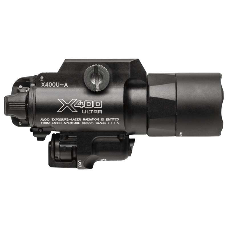 Surefire X400UARD X400U  Universal Clear LED 1000 Lumens/635 nm Red Laser Black Anodized Aluminum