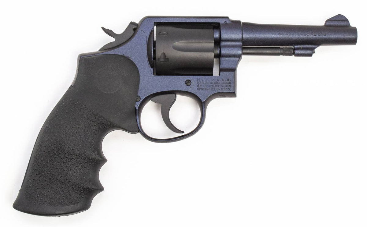 S&W 10-5 .38 SPL 4" TPR BBL SQUARE BUTT BLUE WITH BOBBED HAMMER,REFINISHED