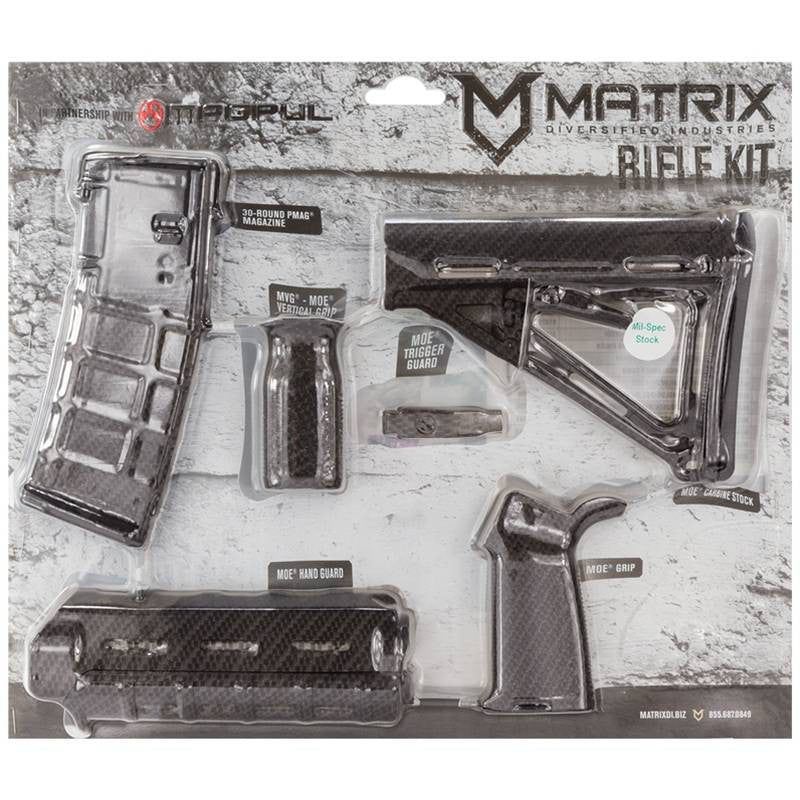 Matrix AR-15 Magpul Furniture Kit in Black Carbon Fiber