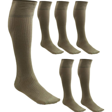French Cotton Boot Socks OD Green - 6 Pack - New - Size 10