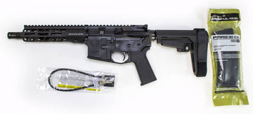 Stag Arms 15012211 Stag 15  300 Blackout 8 Pistol 30+1 Black Hard Coat Anodized Black Nitride SBA3 Pistol Stabilizing Brace Stock Black Magpul MOE SL Grip Left Hand
