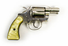 COLT DETECTIVE SPECIAL REVOLVER 2nd ISSUE 38 SPECIAL 2 BARREL FIXED SIGHTS - NICKEL3628