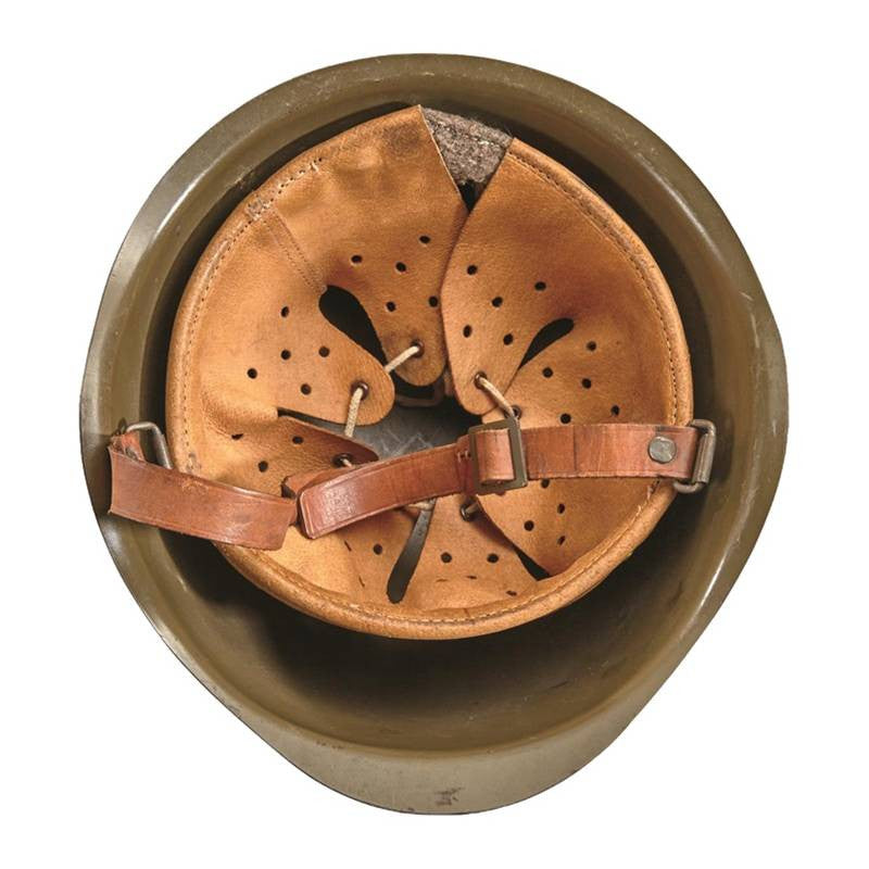 Original Russian M52 Steel Pot Helmet with Red Star - Used
