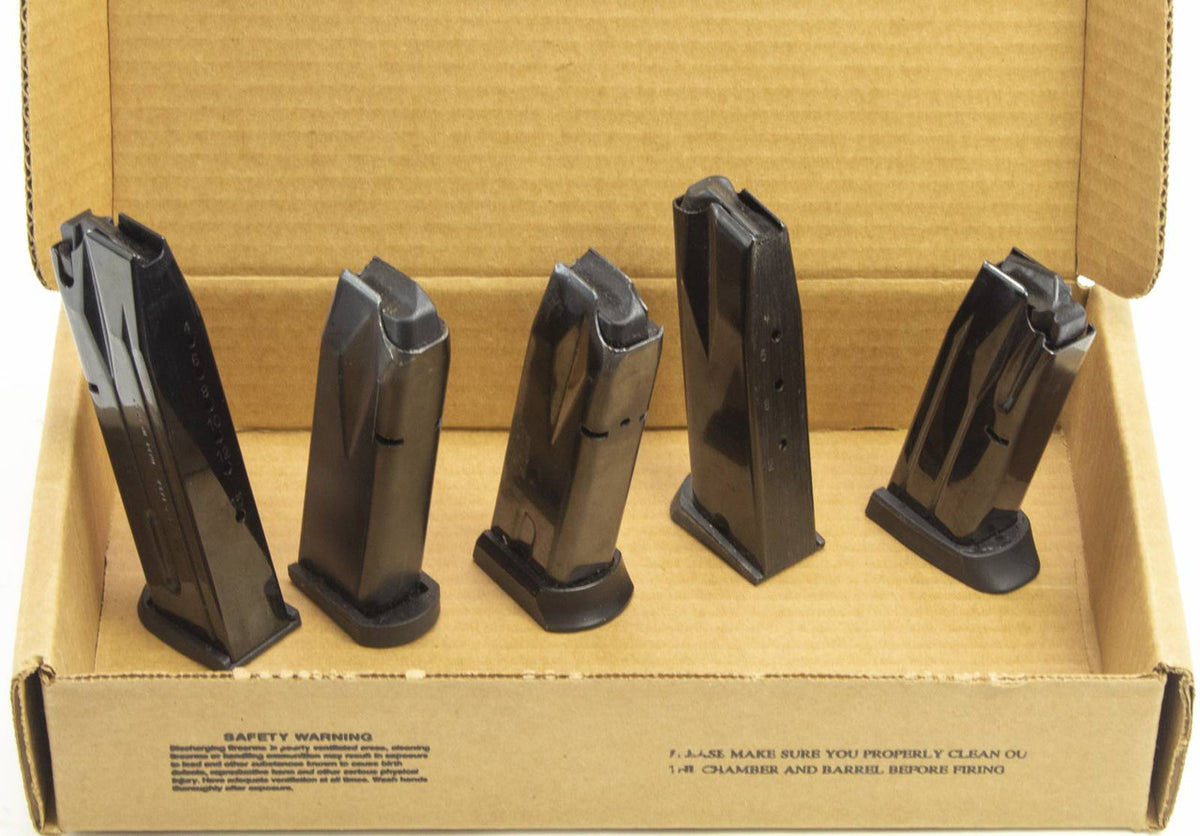 5 USED BERETTA 9MM MAGS