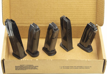 5 USED BERETTA 9MM MAGS
