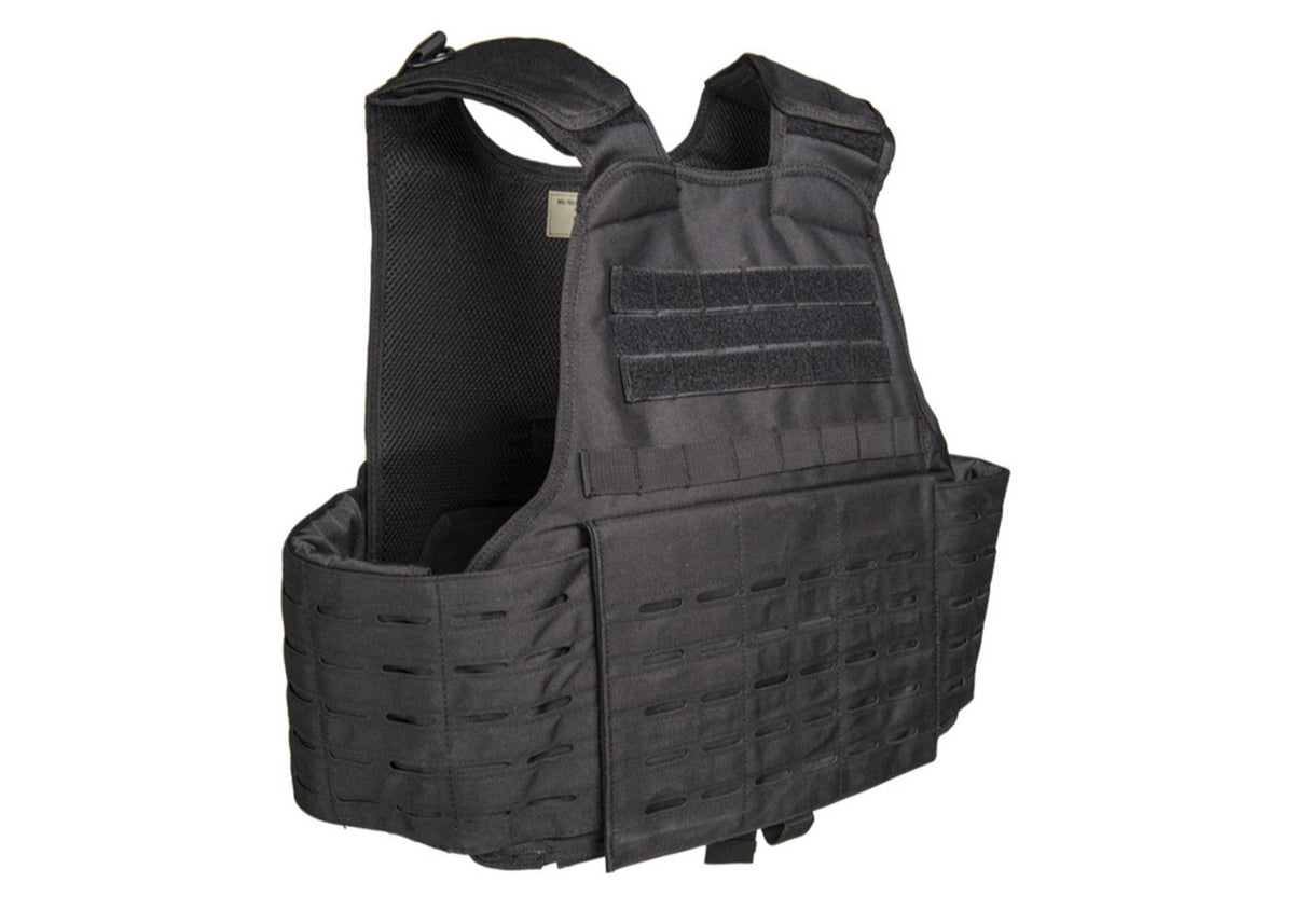 MIL-TEC® Black Laser-Cut Plate Carrier Vest