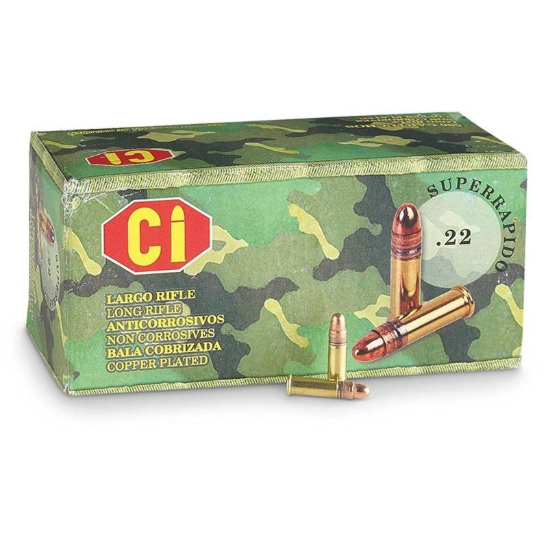 CI of Mexico .22 LR 40GR HVCP Ammo 50rds