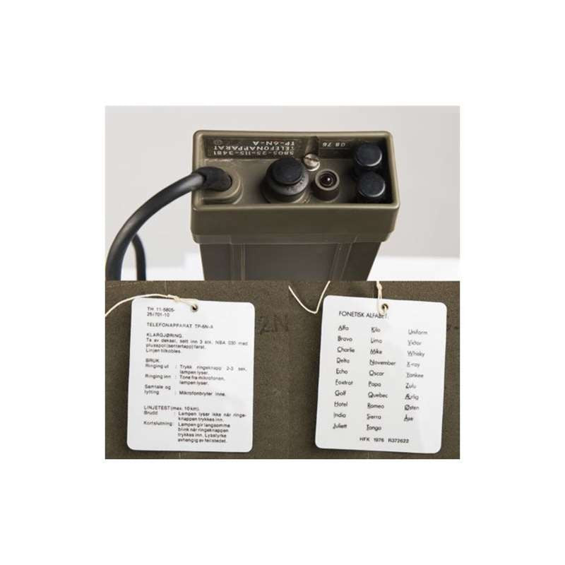 Norwegian TP-6N Field Phone with Bag - Used