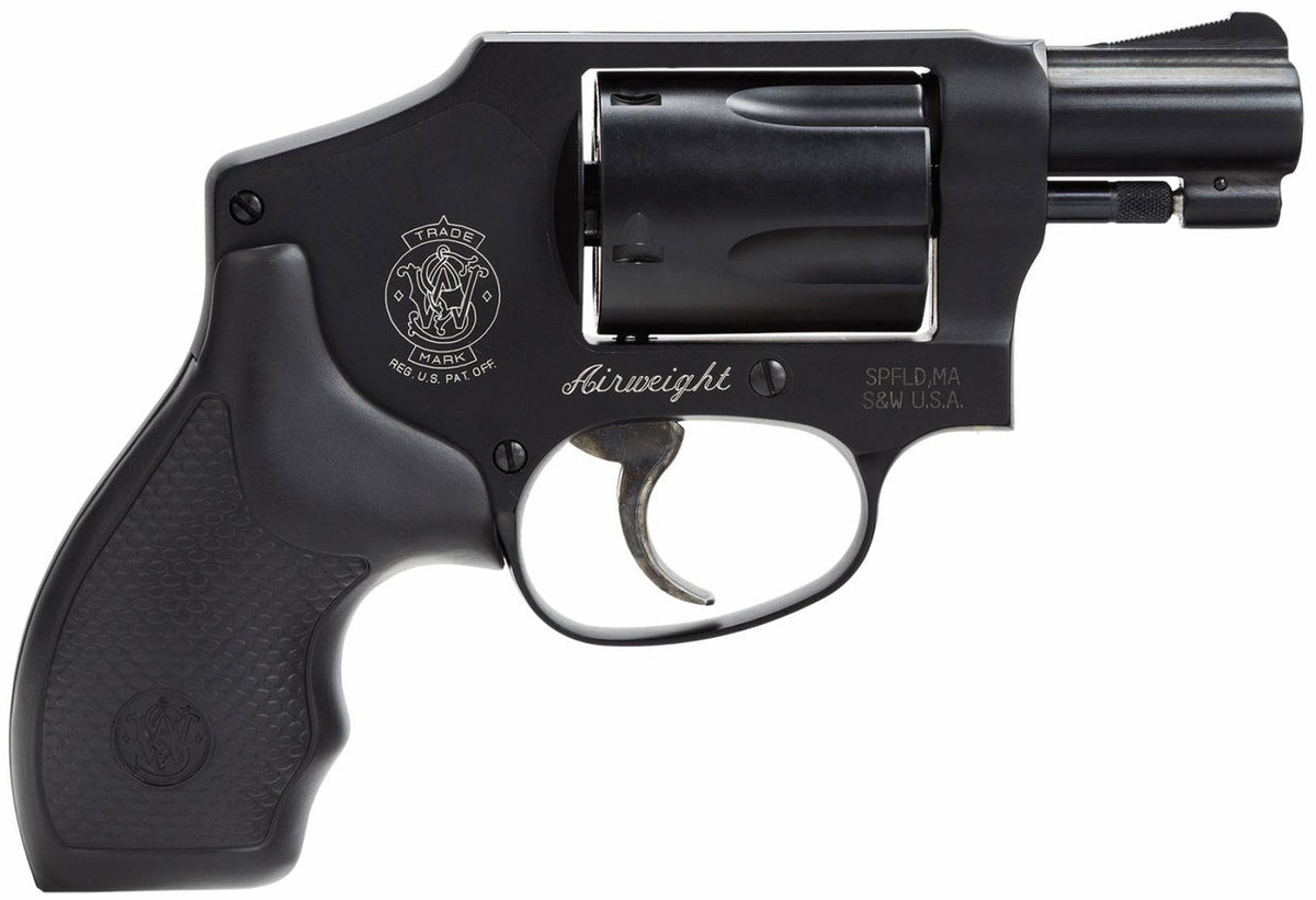 Smith & Wesson 150544 Model 442 38 S&W Spl +P 5rd 1.88 Black Stainless Steel Barrel, Black Caron Steel Cylinder, Black Aluminum Frame with Black Polymer Grip & No Internal Lock
