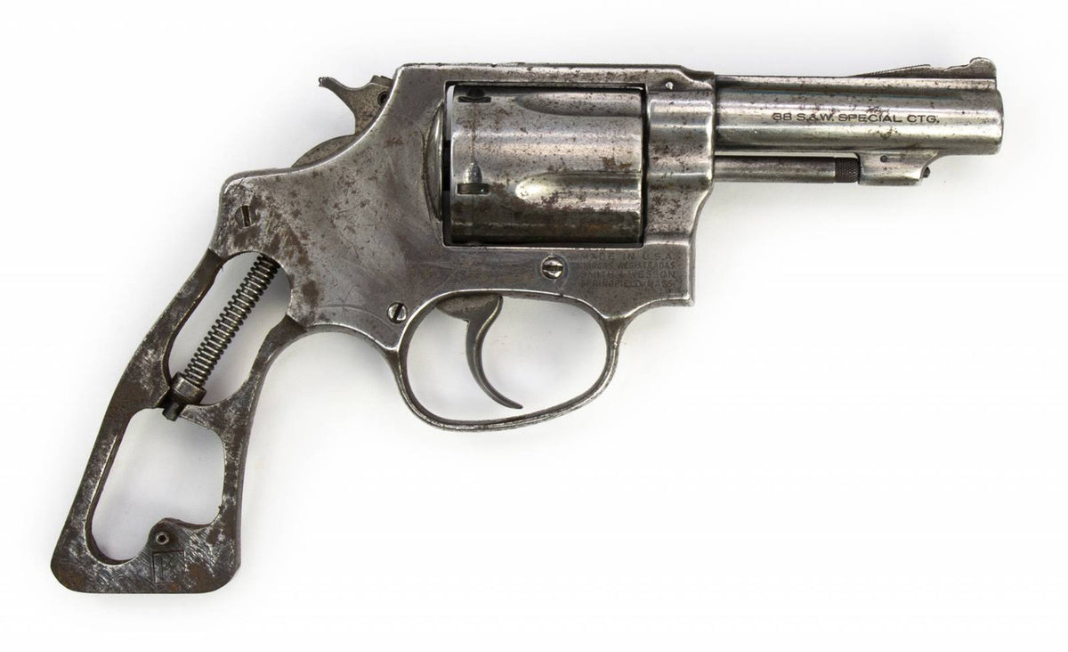 REVOLVER S&W 36 38SPL 3BARREL FIXED SIGHTS SQUARE BUTT BLUE