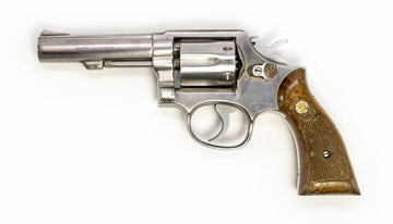 S&W REVOLVER 64-3 38 SPECIAL 4 BARREL - STAINLESS W/ WOOD GRIPS6048