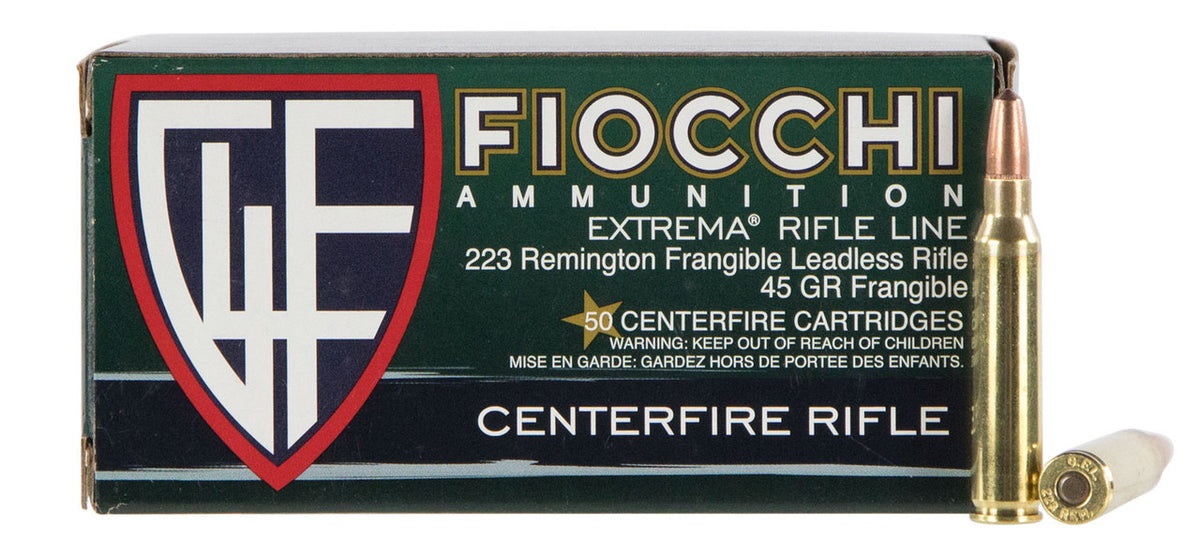 Fiocchi 223FRANG Extrema  223 Rem 45 gr Lead Free Frangible 50 Bx/ 20 Cs