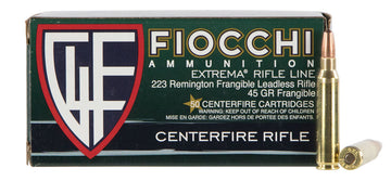 Fiocchi 223FRANG Extrema  223 Rem 45 gr Lead Free Frangible 50 Bx/ 20 Cs