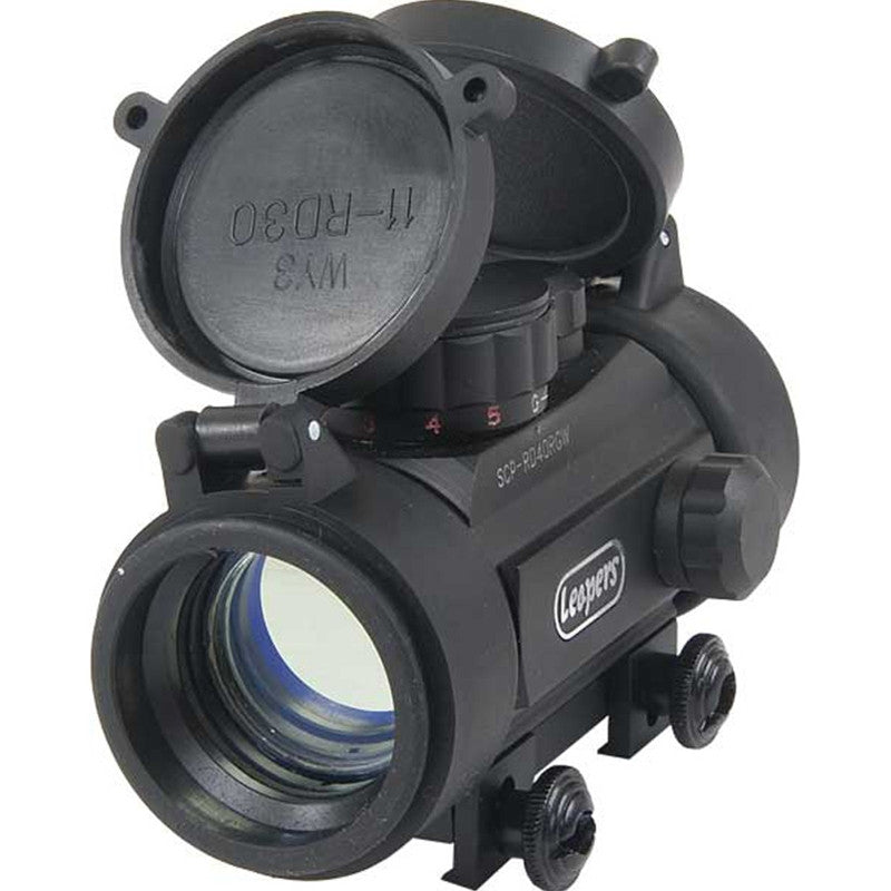 UTG SCP-RD40RGW-A CQB Dot Sight  1x 30mm 4 MOA Dual Illuminated Red/Green Dot Black