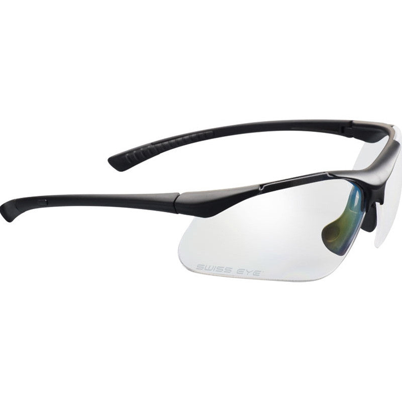 Swiss Eye Black Maverick Glasses with Spare Lenses in Clear