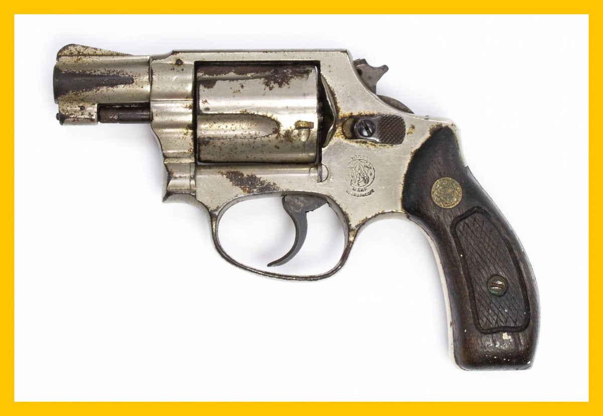 S&W 36 38 SPECIAL 2 BARREL FIXED SIGHTS ROUND BUTT NICKEL3623