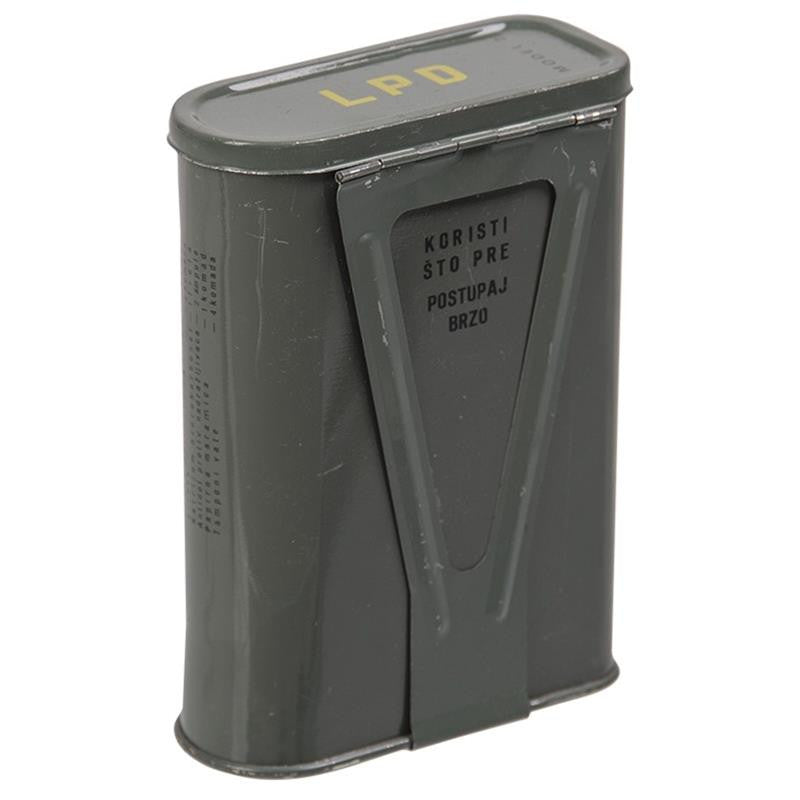 German Military NBC Personal Decontamination Kit Metal Box - Used - 4PK