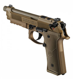 Beretta USA JS92M9A4G M9A4 9mm Luger Caliber with 5.10 Threaded Barrel, 10+1 Capacity. Overall Flat Dark Earth Cerakote Finish, Picatinny Rail Frame, Serrated/Optic Cut Steel Slide, Aggressive Textured Polymer Grip & Decocker Safety