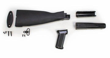 US Made 4pc AK Black Poly Stock Kit