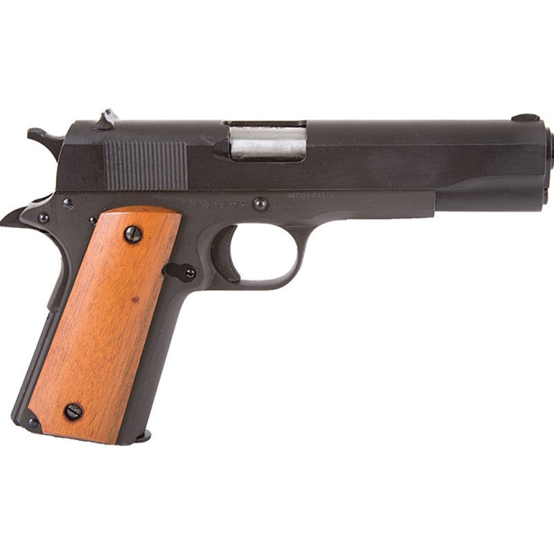 Rock Island 51815 GI Standard FS *CA Compliant 38 Super 5 9+1 Black Parkerized Wood Grip Fixed Sights