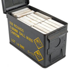 820rds Malaysian 5.56x45mm Ball M855 (NATO) Surplus Ammunition 62 Grain Full Metal Jacket in Original Ammo Can