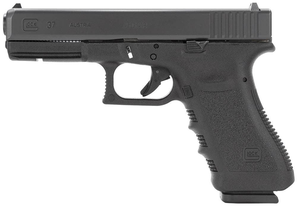Glock PI3750201 G37 Gen3 45 GAP 4.49 10+1 Black Steel Slide Black Polymer Grip Fixed Sights