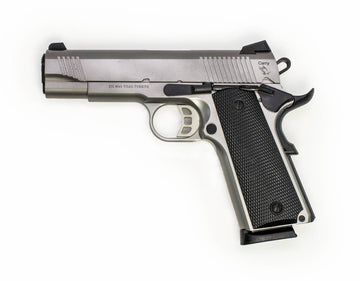 SDS Imports 1911, 45 ACP Carry 4.25 8+1 Stainless Steel Black Polymer Grip