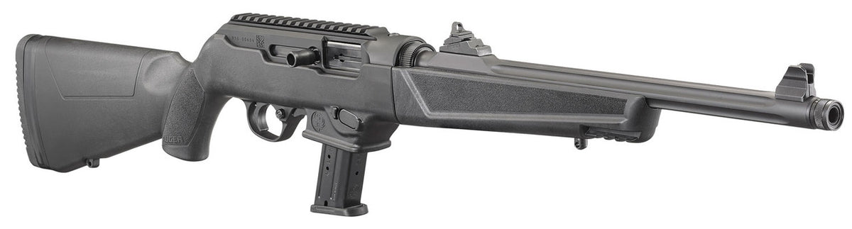 Ruger 19100 PC Carbine  9mm Luger 16.12 17+1 Black Hard Coat Anodized Threaded Fluted