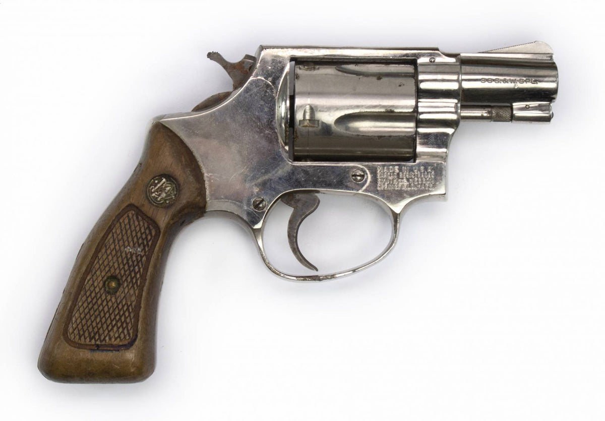 S&W 36 .38 SPL 2" BARREL, NICKEL, FIXED SIGHT, SQUARE BUTT