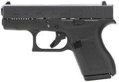 Glock UI4250201 G42 Gen3 Compact 380 ACP 3.25 6+1 Black Steel Slide Black Polymer Grip Fixed Sights