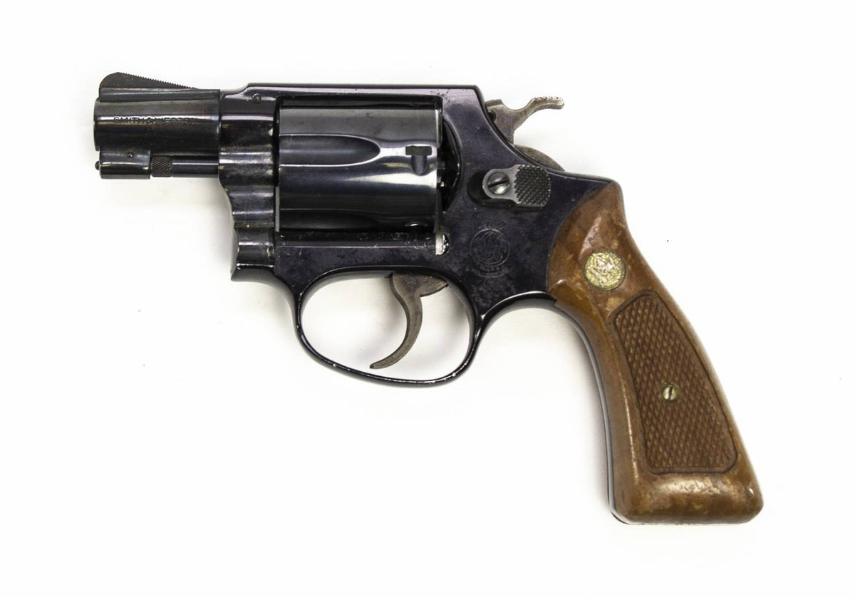 S&W REVOLVER 37 38 SPECIAL 2 BARREL FIXED SIGHTS ROUND BUTT - BLUE3662