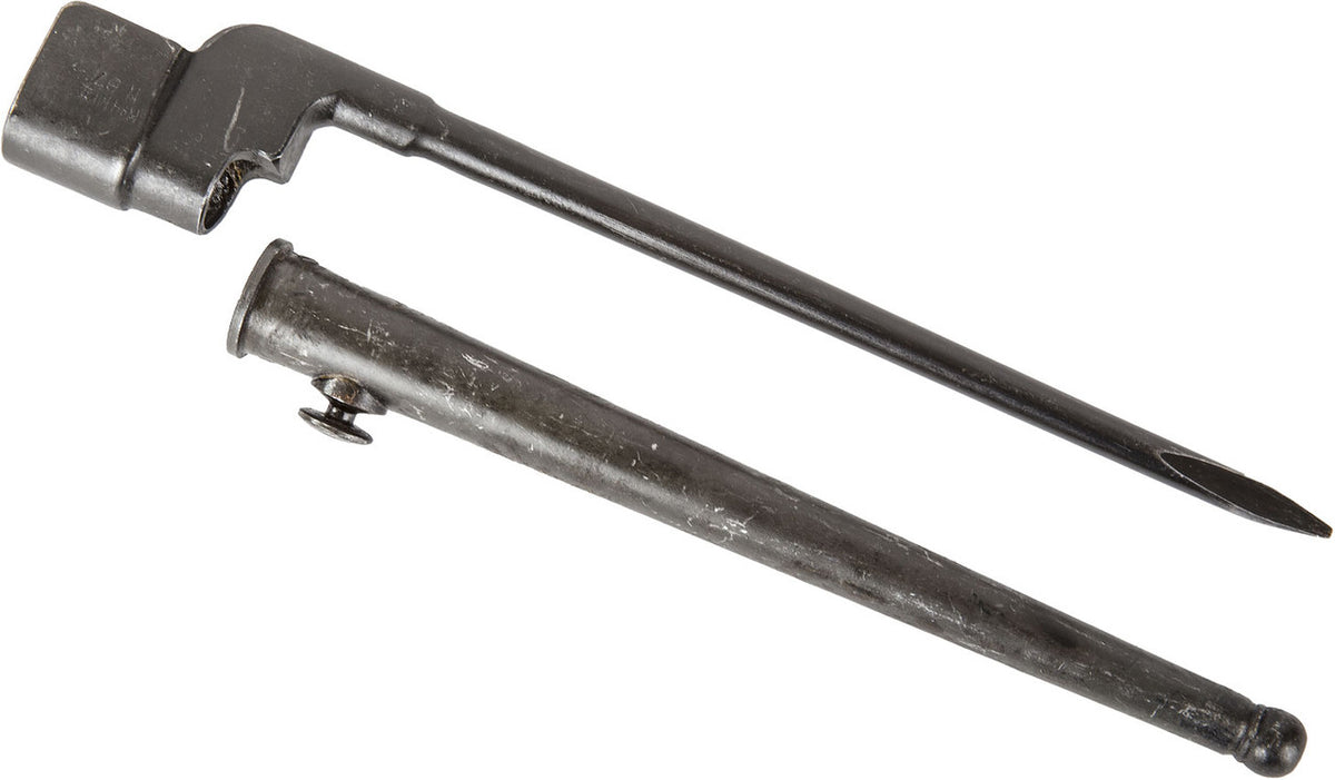 British Enfield Spike Bayonet with Scabbard - Used