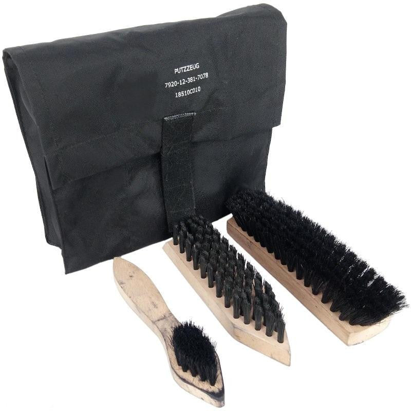 German Shoe Cleaning Kit w/ Black Pouch - Used