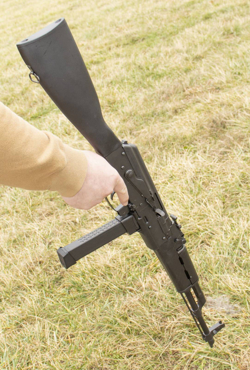 Century Arms WASR-M 9mm Luger 17.25 Barrel w/ Synthetic Stock, Black Polymer Grip & Furniture