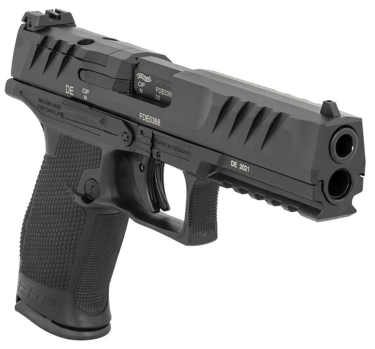 Walther Arms 2844222 PDP Compact Optic Ready 9mm Luger 5 15+1 Black Black Steel Slide Performance Duty Textured Black Polymer Grip