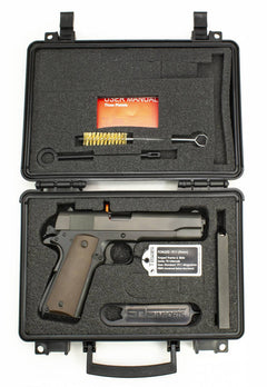 Tisas Blem SDS Imports 9mm Luger 5 9+1 1911 A1 US Army Dark Grey Steel Slide Brown Checkered Polymer Grip