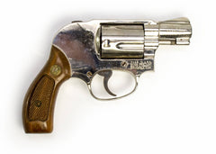 S&W REVOLVER 38 38 SPECIAL 2 BARREL FIXED SIGHTS ROUND BUTT - NICKEL