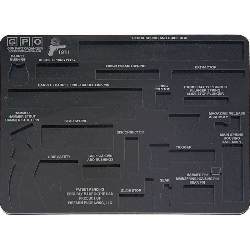 1911 Gun Part Organizer (GPO) - Black