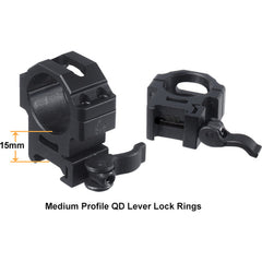 UTG 2-16x44 30mm Multi-range Scope, AO, 36-colors, QD Rings