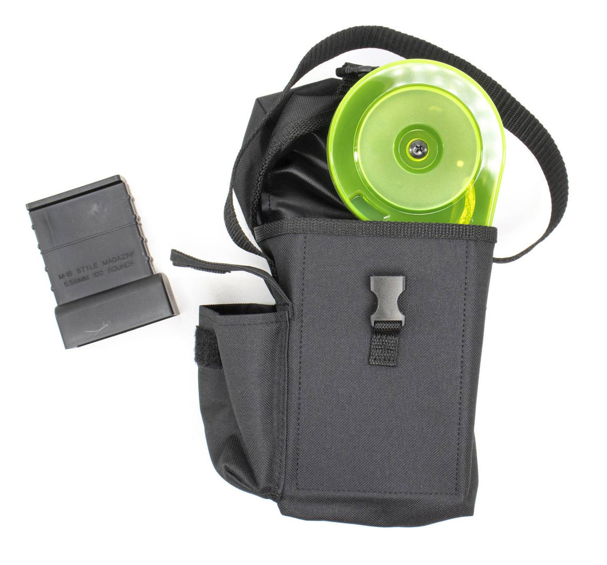 RWB AR-15  100rd Dual Drum Magazine .223 w/Reinforced Feed Lips - Black/Neon Green