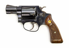S&W 37 38 SPECIAL 2 BARREL REVOLVER AIRWEIGHT WOOD GRIPS-USED2010