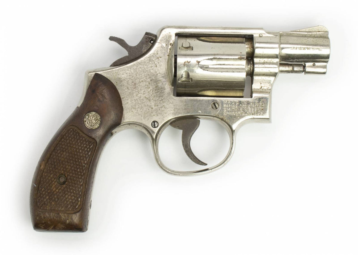 S&W 10-7 38 Special 2 Barrel Nickel Round Butt Revolver