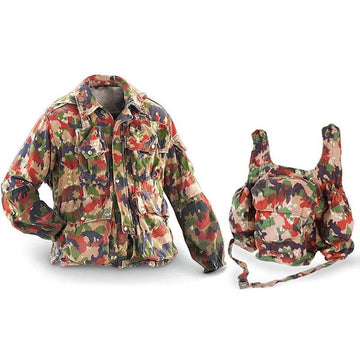 Swiss M70 Camo Field Hooded Jacket -  Medium - Used