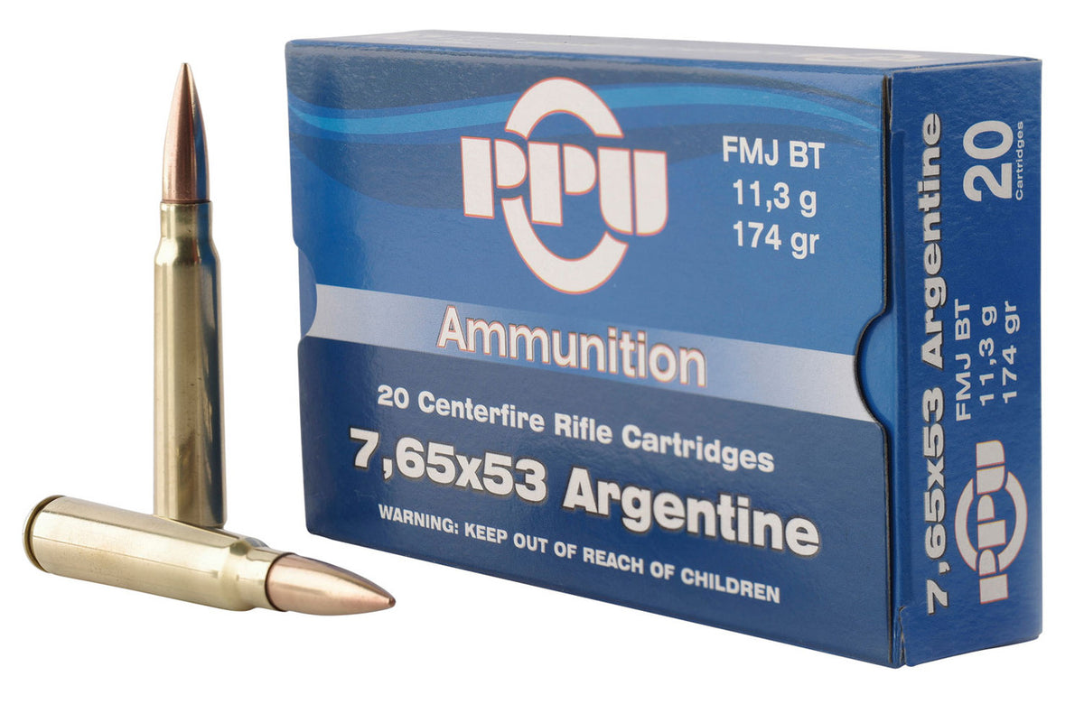 PPU PP7AF Metric Rifle  7.65x53mm Argentine 174 gr Full Metal Jacket (FMJ) 20 Bx/ 10 Cs