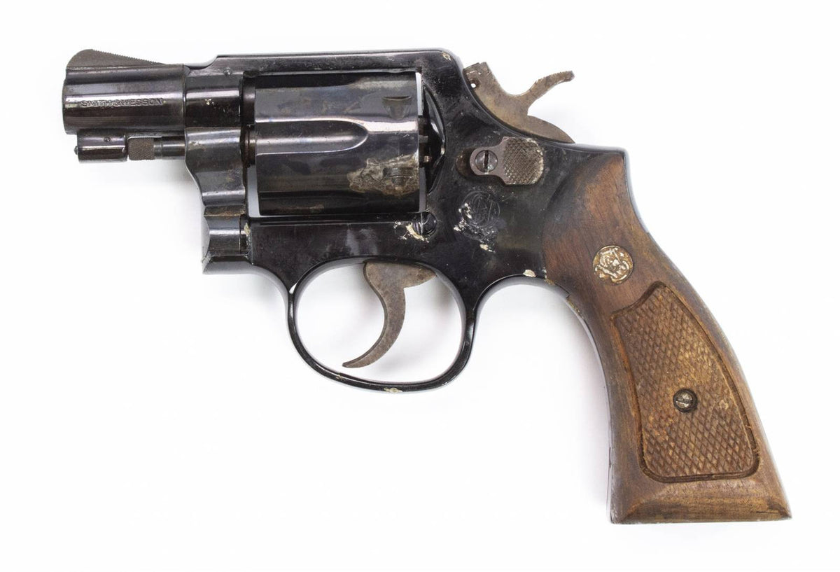S&W 12-3 AIRWEIGHT .38SPL 2" BARREL BLUE SQUARE BUTT - FAIR