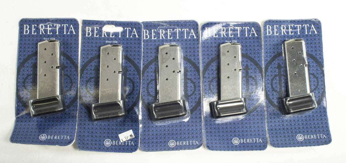 5 NEW BERETTA NANO 9, 9MM 8RD MAGS