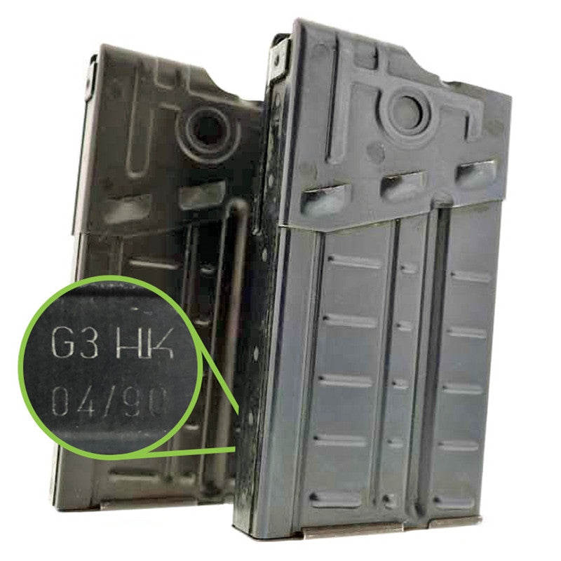 (2) G3/HK .308 20rd Mags, Original German Multi-purpose Army Belt, W. German Flectarn DG3/HK91 Double Mag Pouch Package